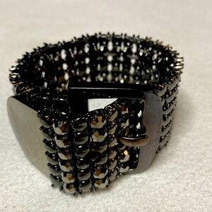 STUDDED GUNMETAL RHINESTONE BAND